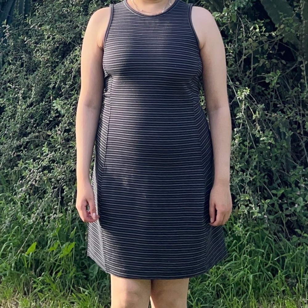 NFL Black and Gray Striped Mini Dress